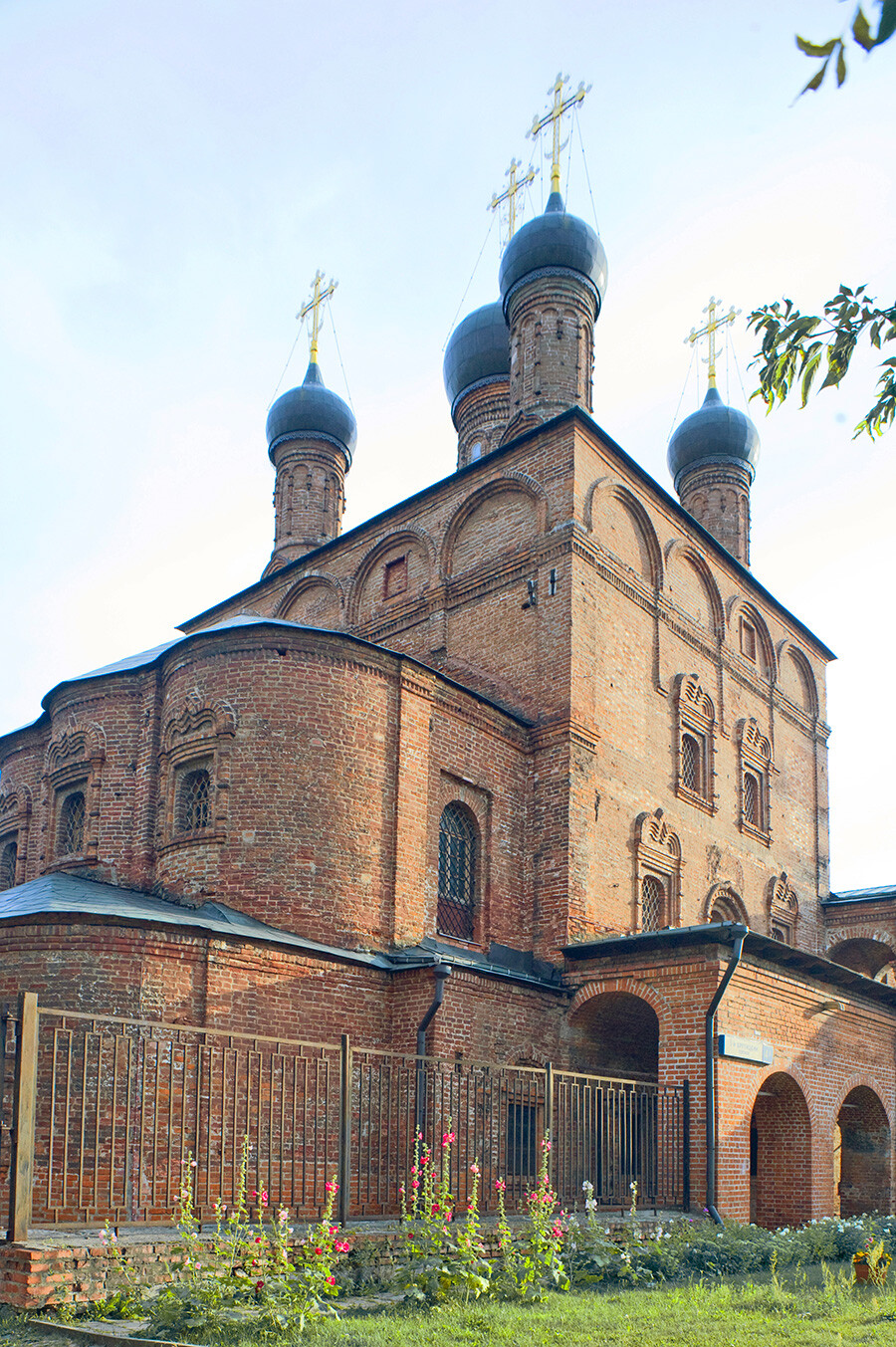 Cathedral of the Dormition. Northeast view with apse containing altar (on left). July 16, 2016