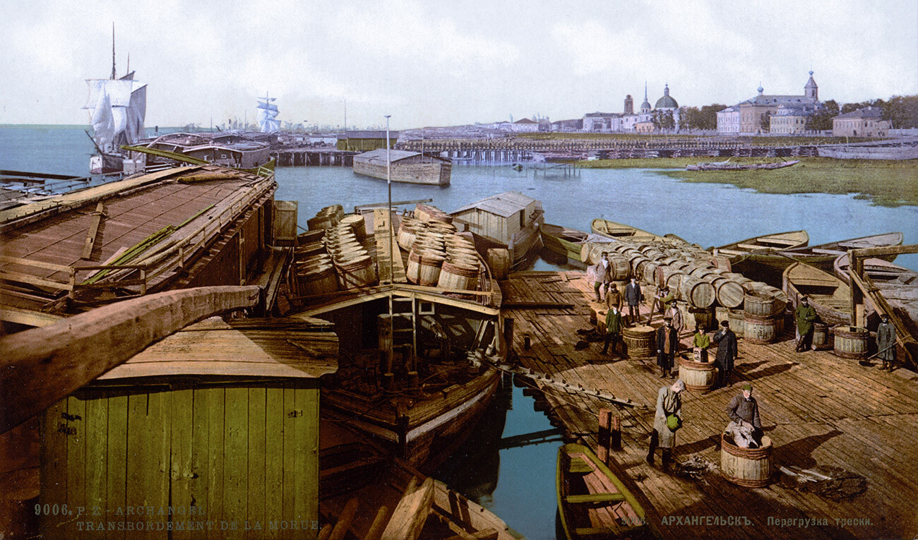 Carregamento de peixes em 1896.