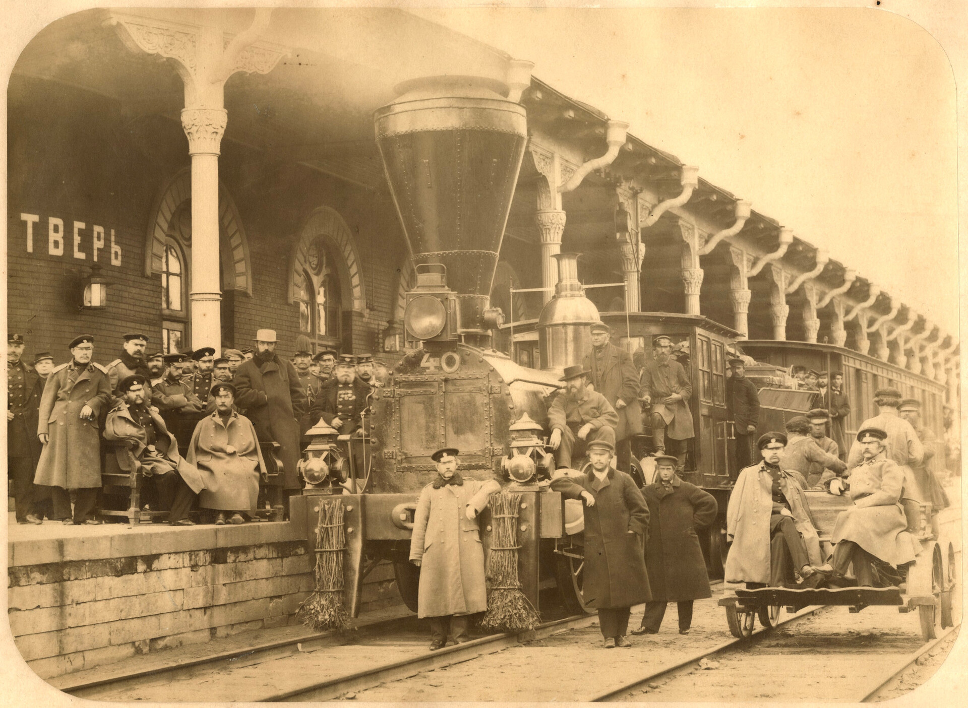 Kereta api di Tver, awal abad ke-20.