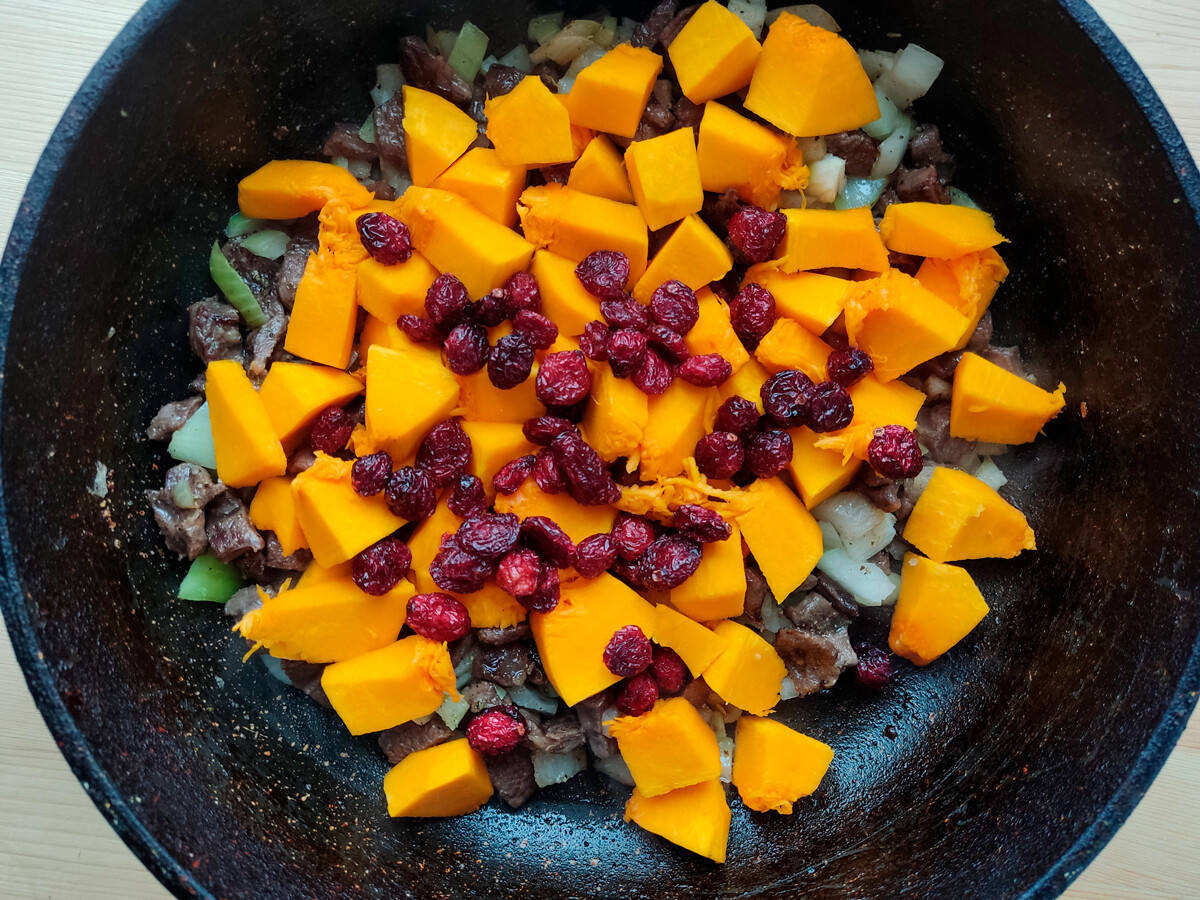 Porridge Di Farro Con Zucca Carne E Mirtilli Rossi La Ricetta