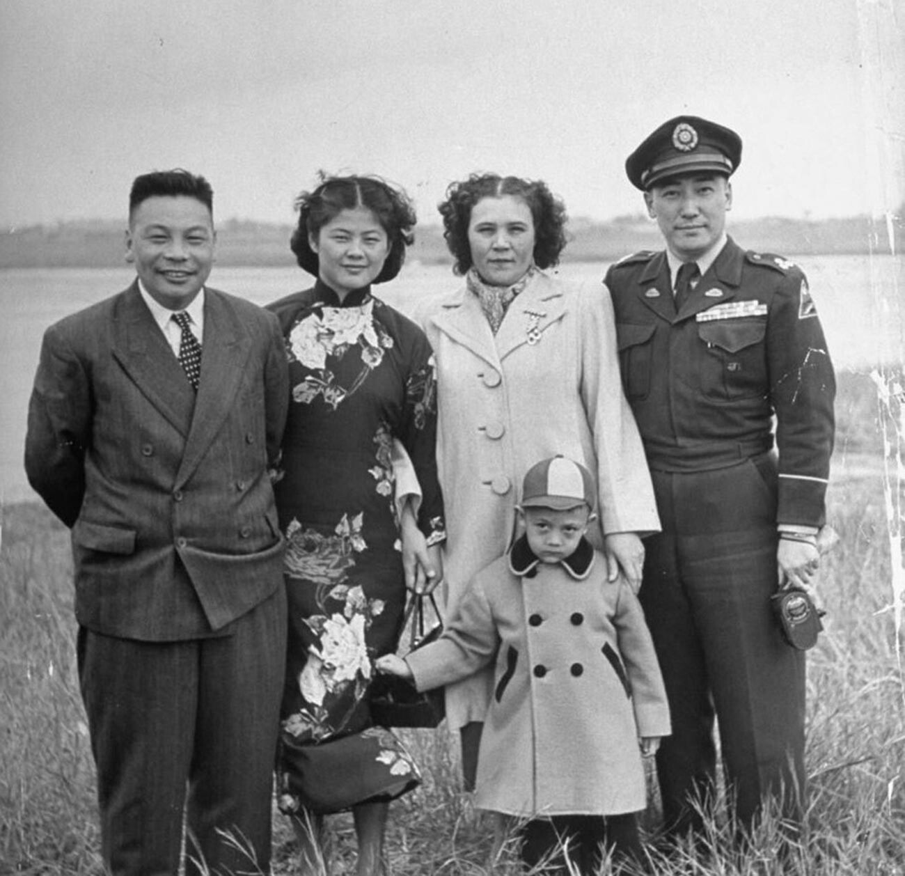 Са породицом, 1950. Тајван.