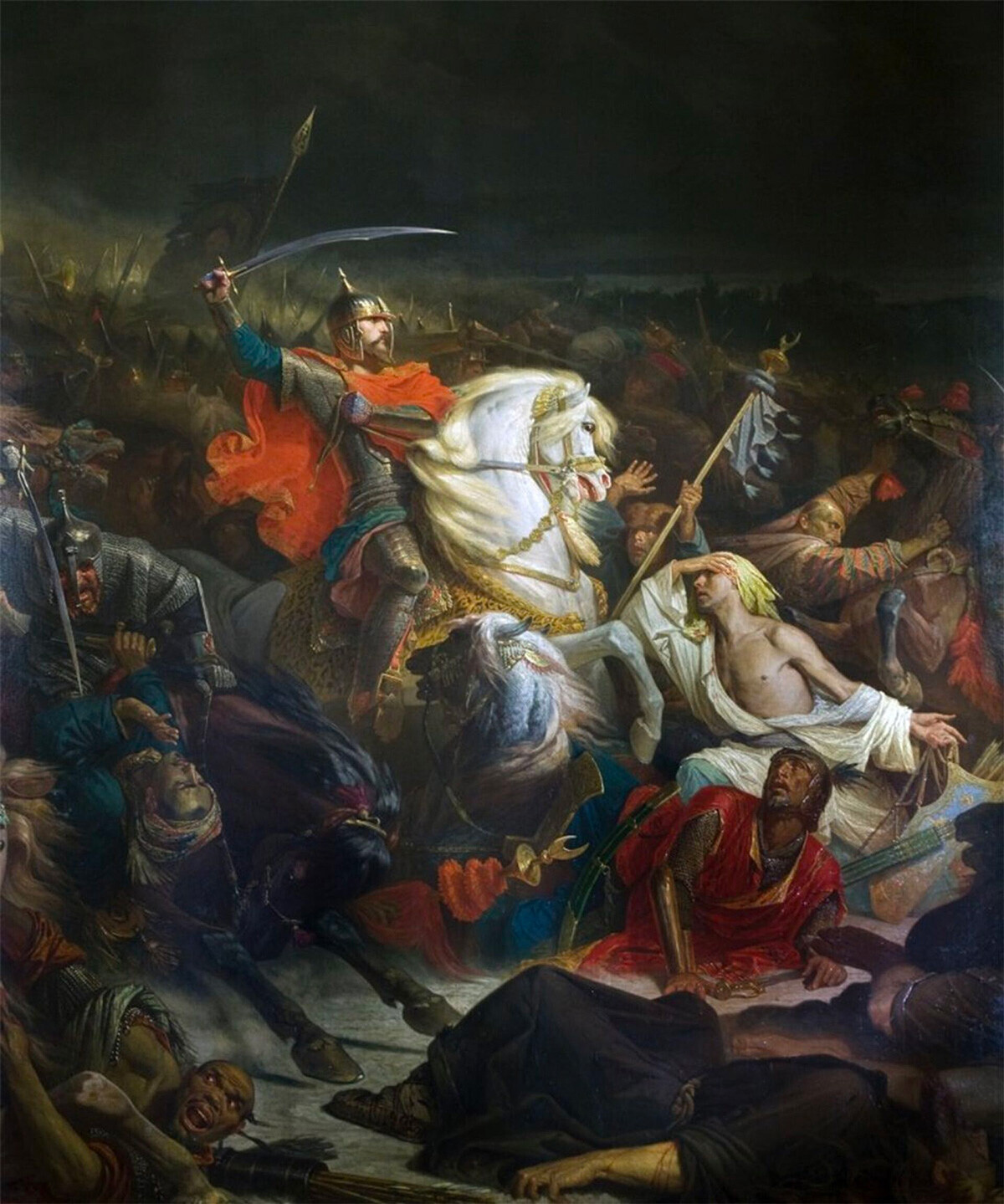 La bataille de Koulikovo selon un tableau d’Adolphe Yvon