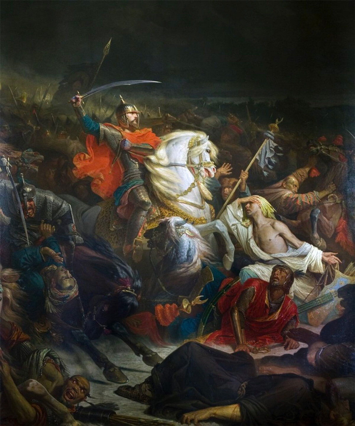 Adolphe Yvon Die Schlacht von Kulikowo (1849) Moskau.