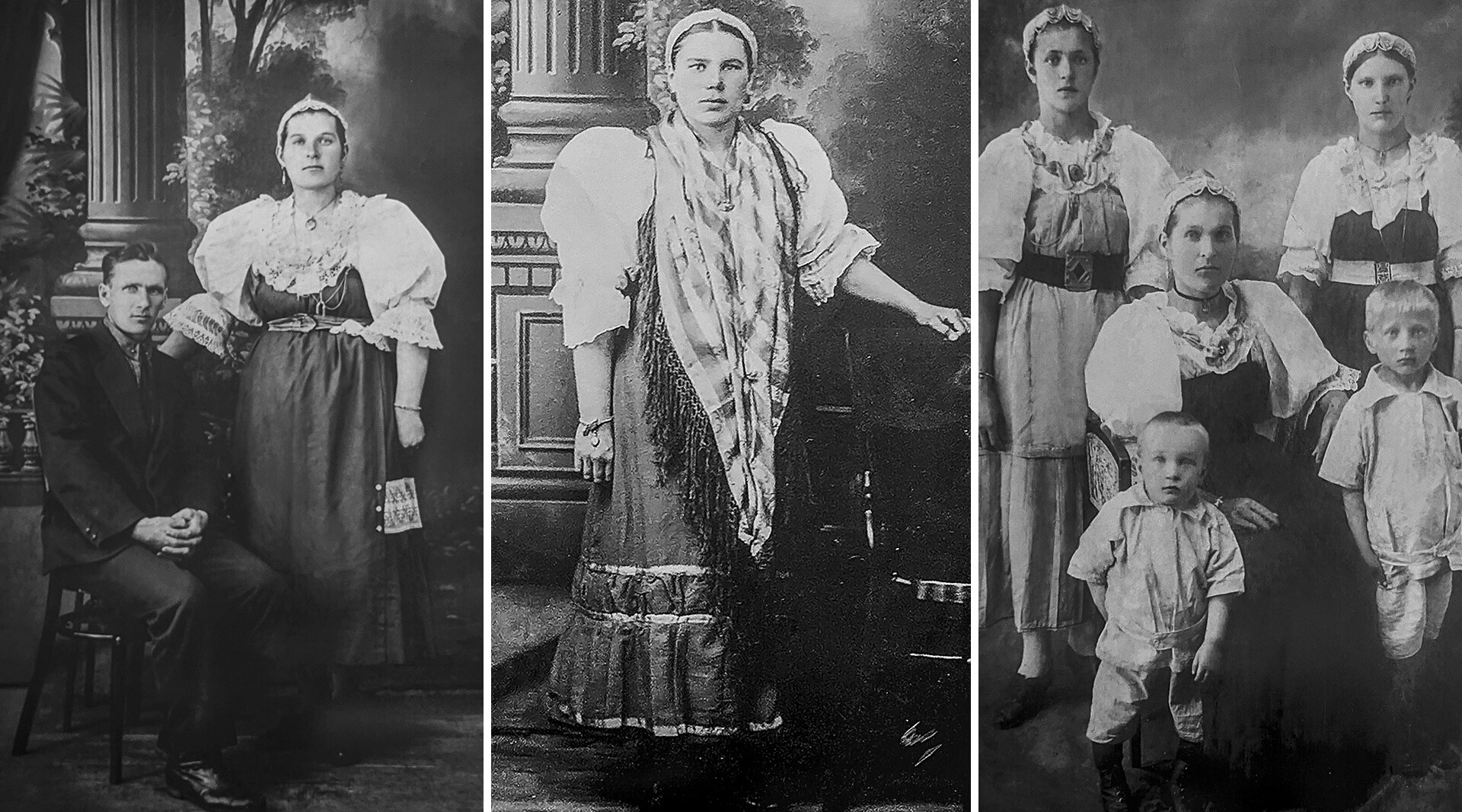 Familien Pomor. Fotos vom Anfang des 20. Jahrhunderts.
