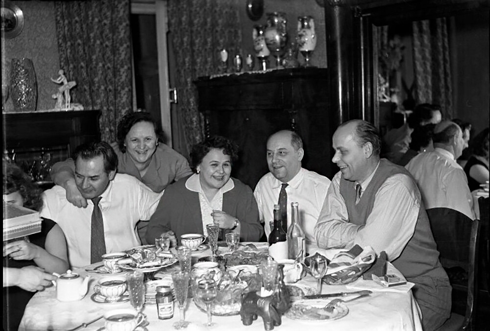 Family feast, 1950s
