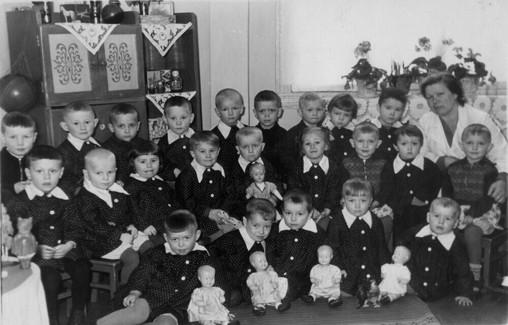 Jardim de infância em Arkhânguelsk, 1956.
