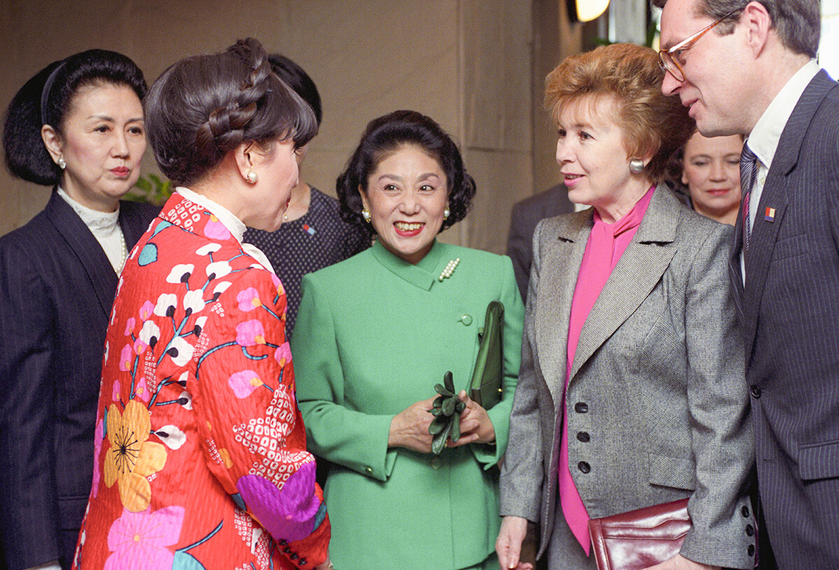 During a visit to Japan, 1991