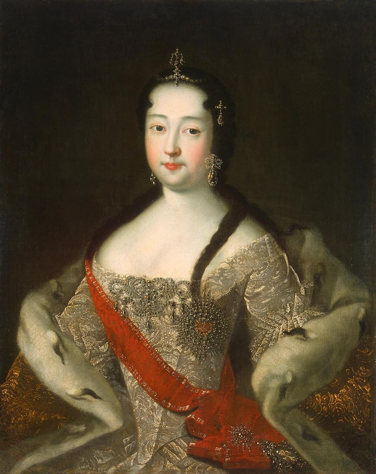 Großfürstin Anna Petrowna. Gemälde von Iwan Adolski, um 1740
