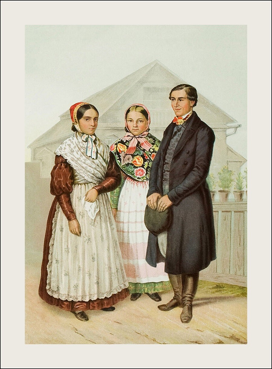 Deutsche Kolonisten aus den Außenbezirken von St. Petersburg.