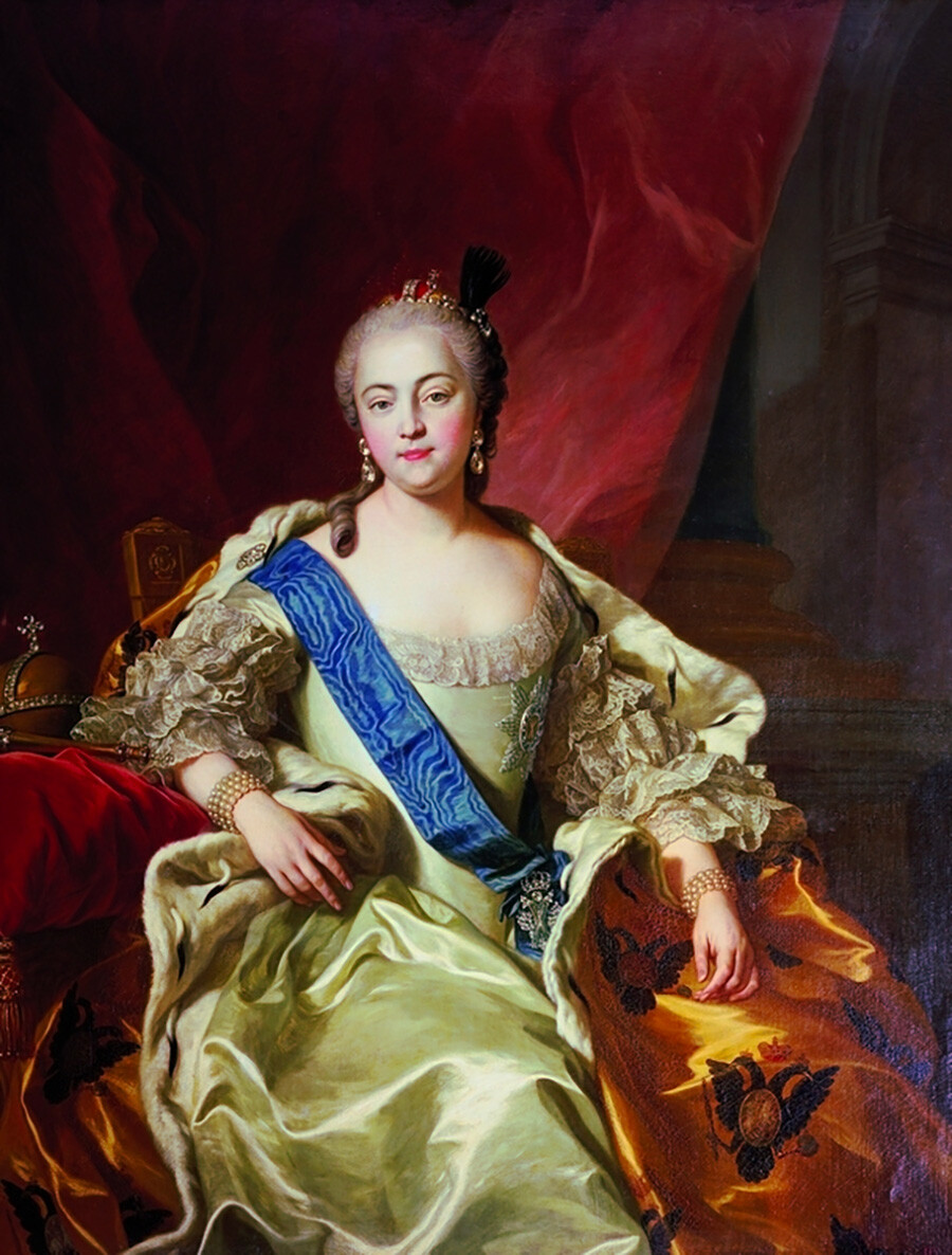 Carle Vanloo. Portrait of Empress Elizabeth of Russia