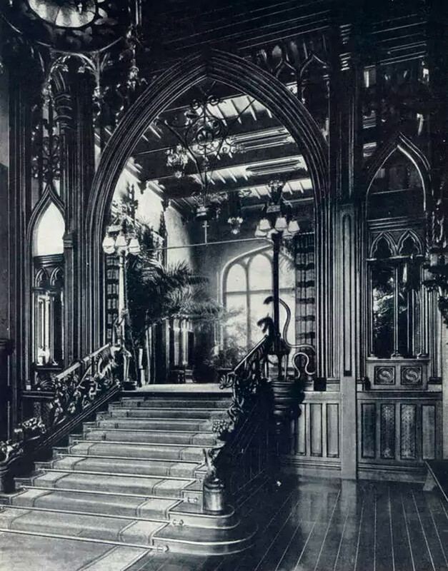 Hall d'entrée du manoir de Zinaïda Morozova. Photographie de la fin du XIXe siècle