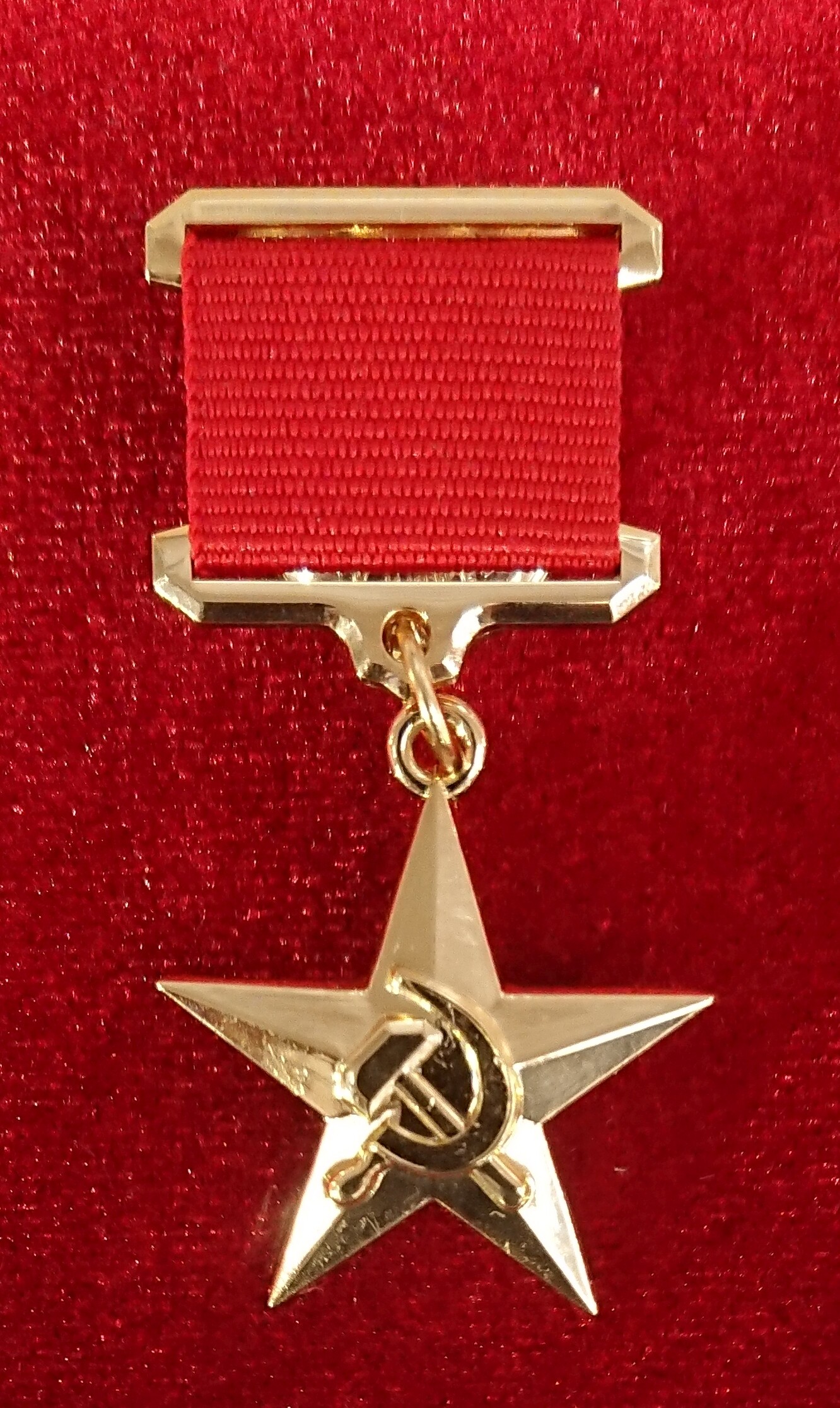 Medalla ‘Hoz y Martillo’. Museo de Equipo Militar UMMC, Verjniaya Pishma, Rusia.