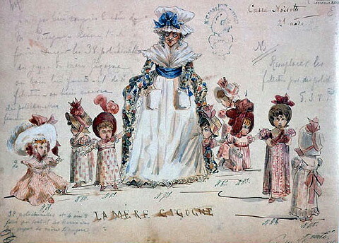 Originalni kostumi Vsevoložskega za premiero baleta, 1892