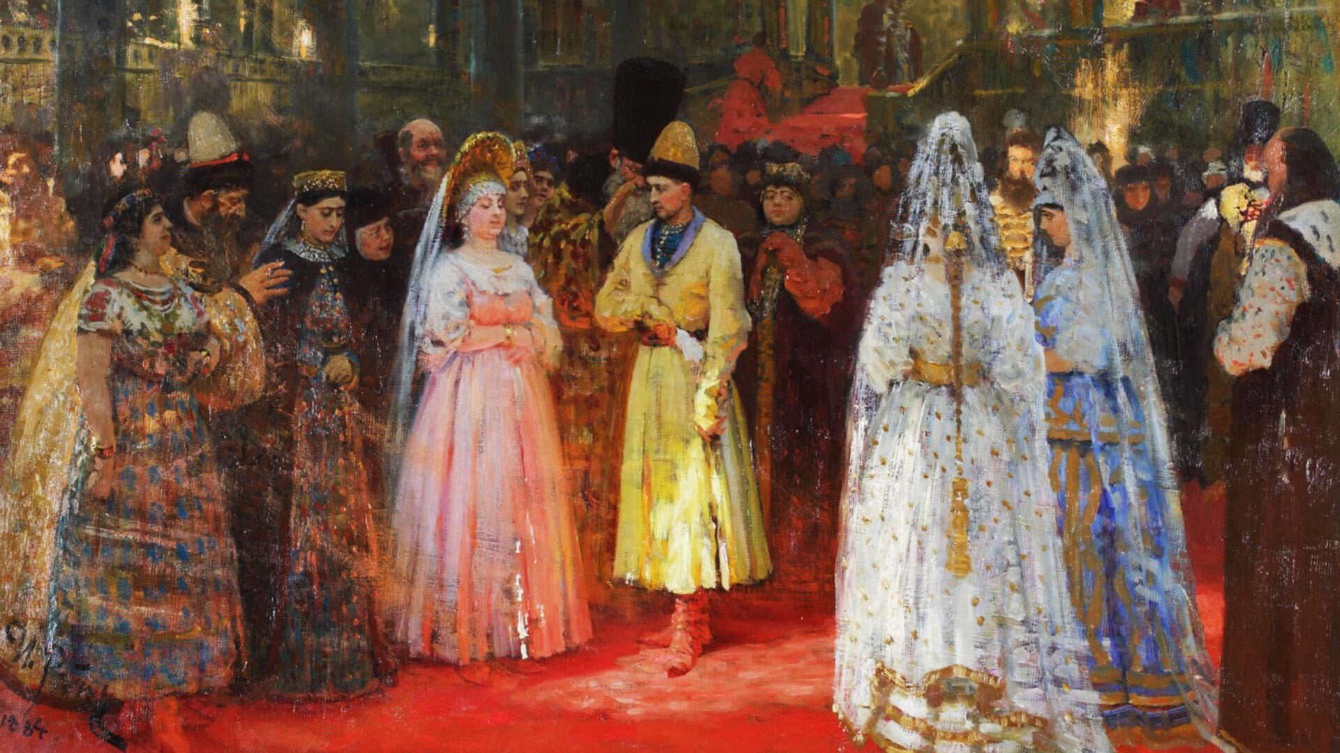 “Pertunjukan pengantin untuk pangeran agung” oleh Ilya Repin, 1884.