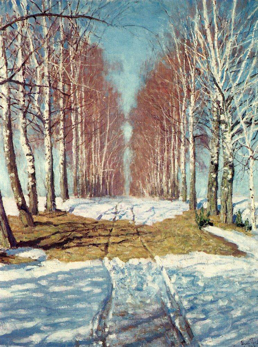 「白樺の並木道」、1940年