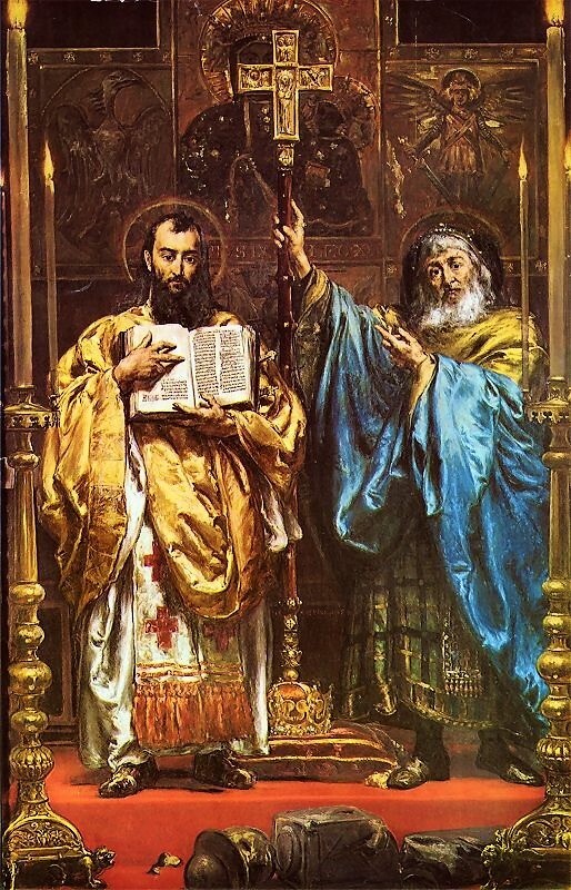 ‘Cirilo y Metodio’, pintura de Jan Matejko, 1885