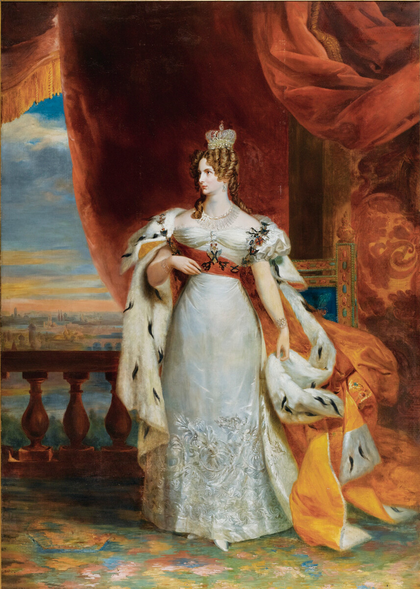 La moglie di Nicola I, Aleksandra Fjodorovna (prima delle nozze: Carlotta di Prussia)
