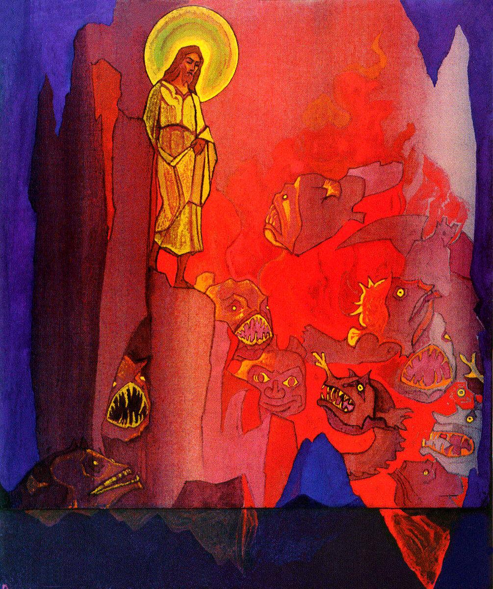 Nicolas Roerich. La Descente aux Enfers, 1933