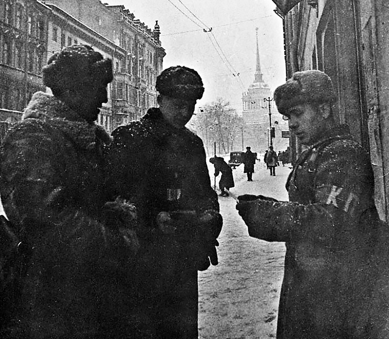 The besieged Leningrad. Document Check.