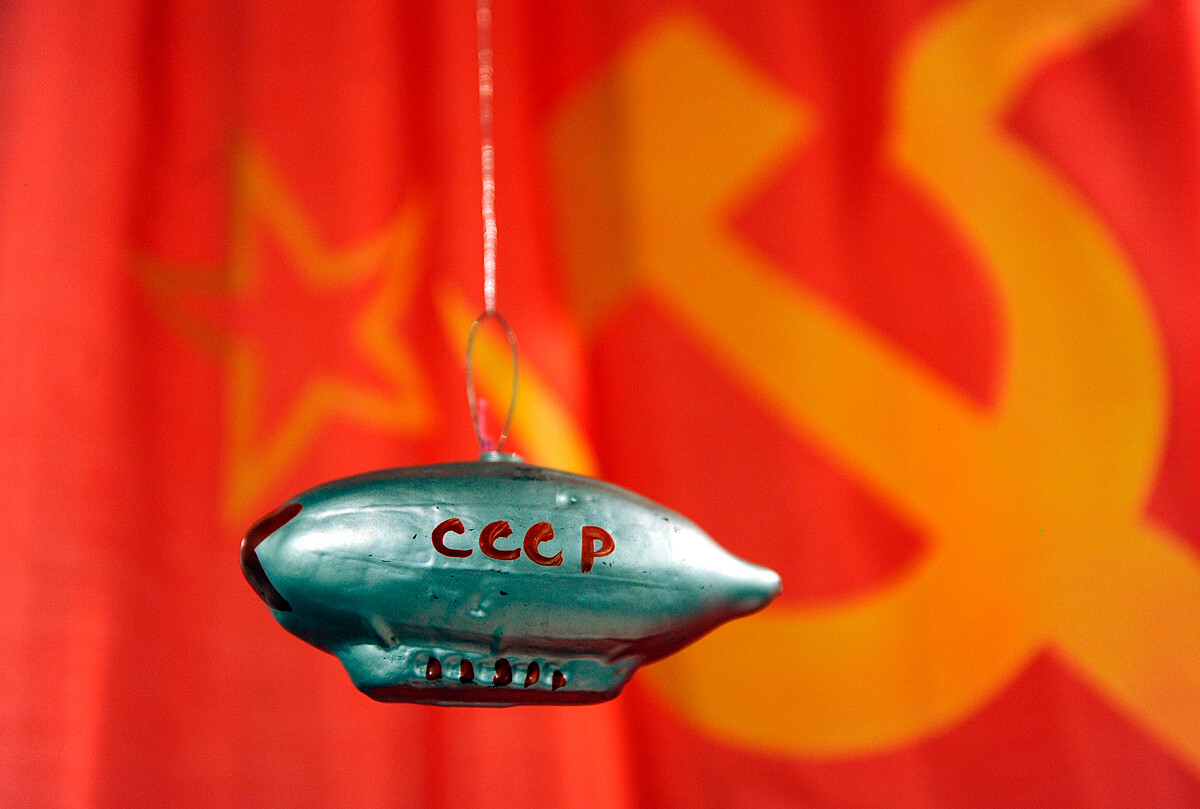 Елочная игрушка, представленная на выставке советских новогодних игрушек в МВЦ 