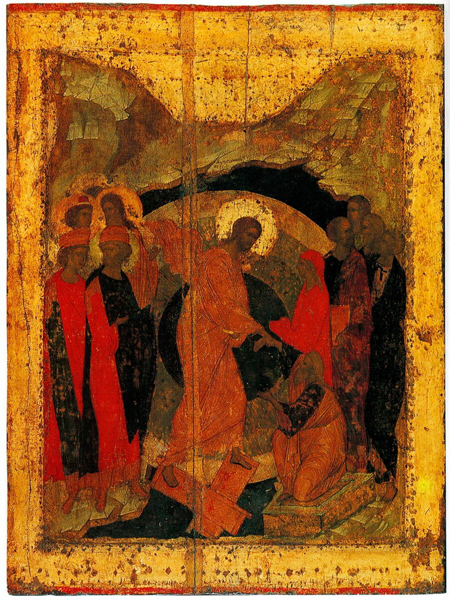 アンドレイ・ルブリョフの工房。『キリストの地獄降り』、1425～1427年