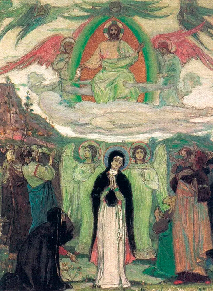 ミハイル・ネステロフ。『主の昇天』の下絵。1895年