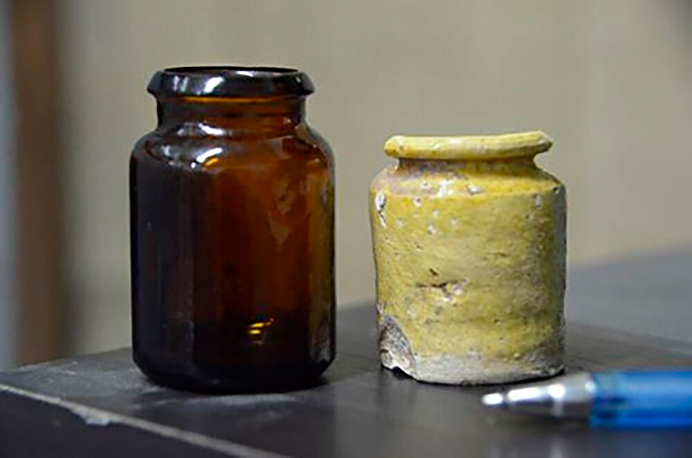 Glass jars of XVIII and XX centuries.