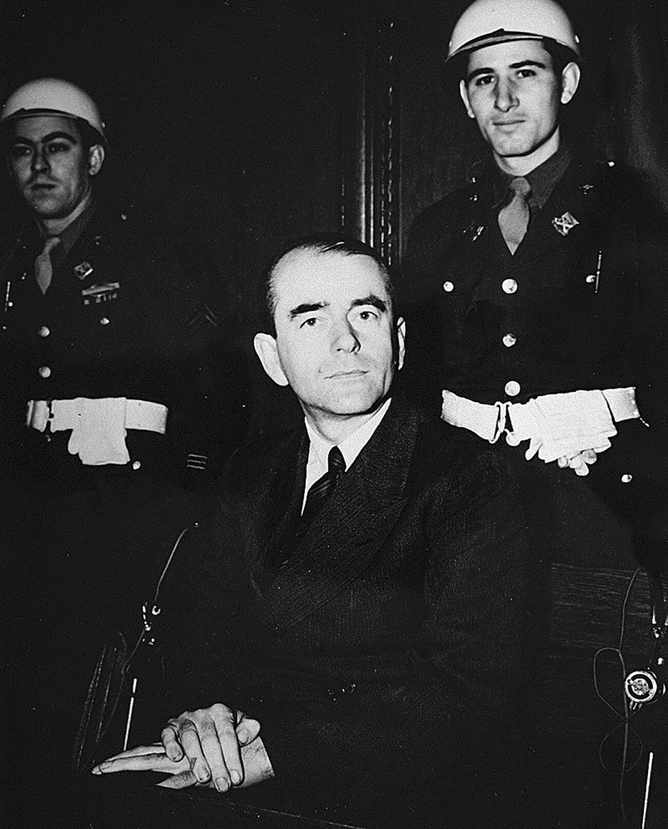 Albert Speer nos Julgamentos de Nuremberg, 1946.