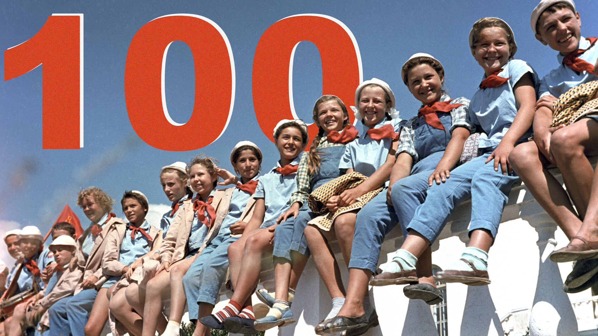 Šolarji na počitnicah v vsezveznem pionirskem taboru "Artek", poimenovanem po Leninu, 1963 