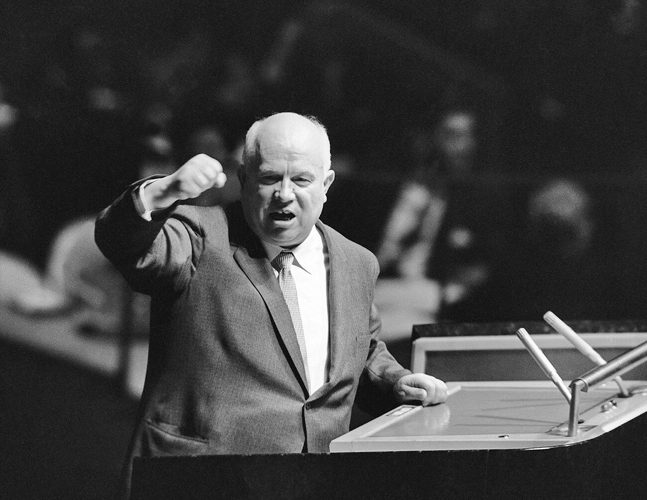 Soviet leader Nikita Khrushchev.