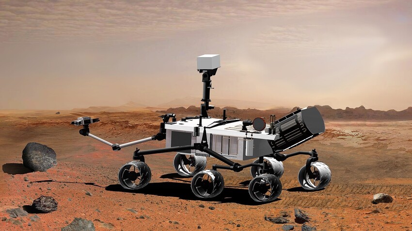 Curiosity, Nasin rover za raziskovanje Marsa. Slika je simbolična