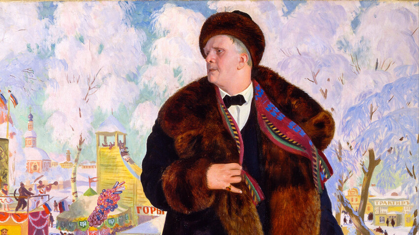 Boris Kustodiev. Portrait of Feodor Chaliapin