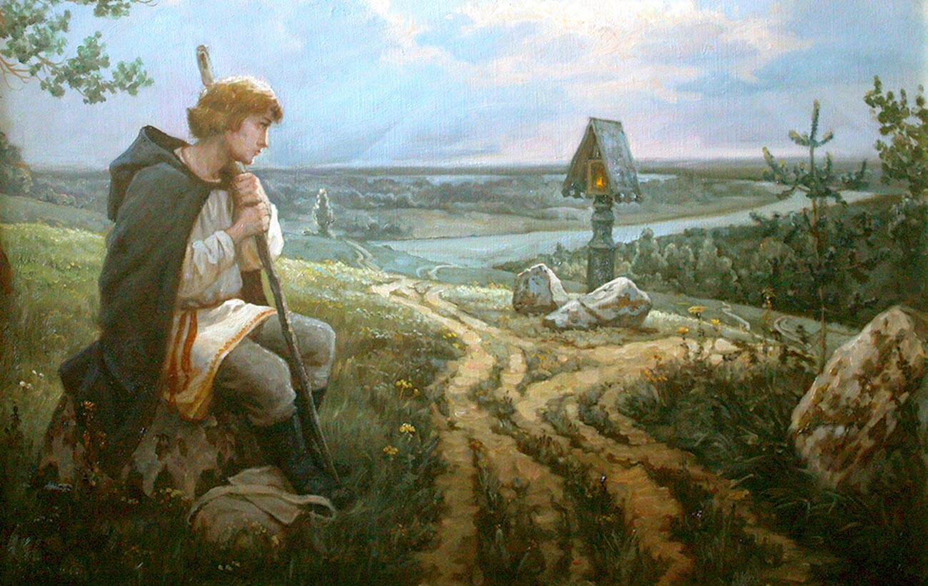 Древние славяне жили в одиночку. Картины Андрея Шишкина путь Ратника.