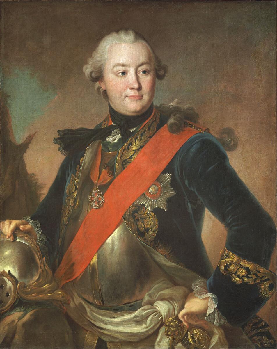 Grigorij Orlov (1734-1783), militare e statista russo, favorito dell’imperatrice Caterina II, che gli concesse il titolo di conte nel 1762
