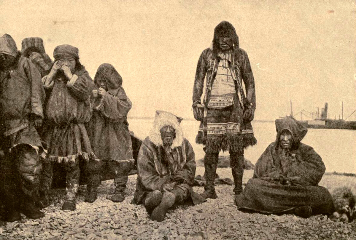 Família tchuktchi, 1906.