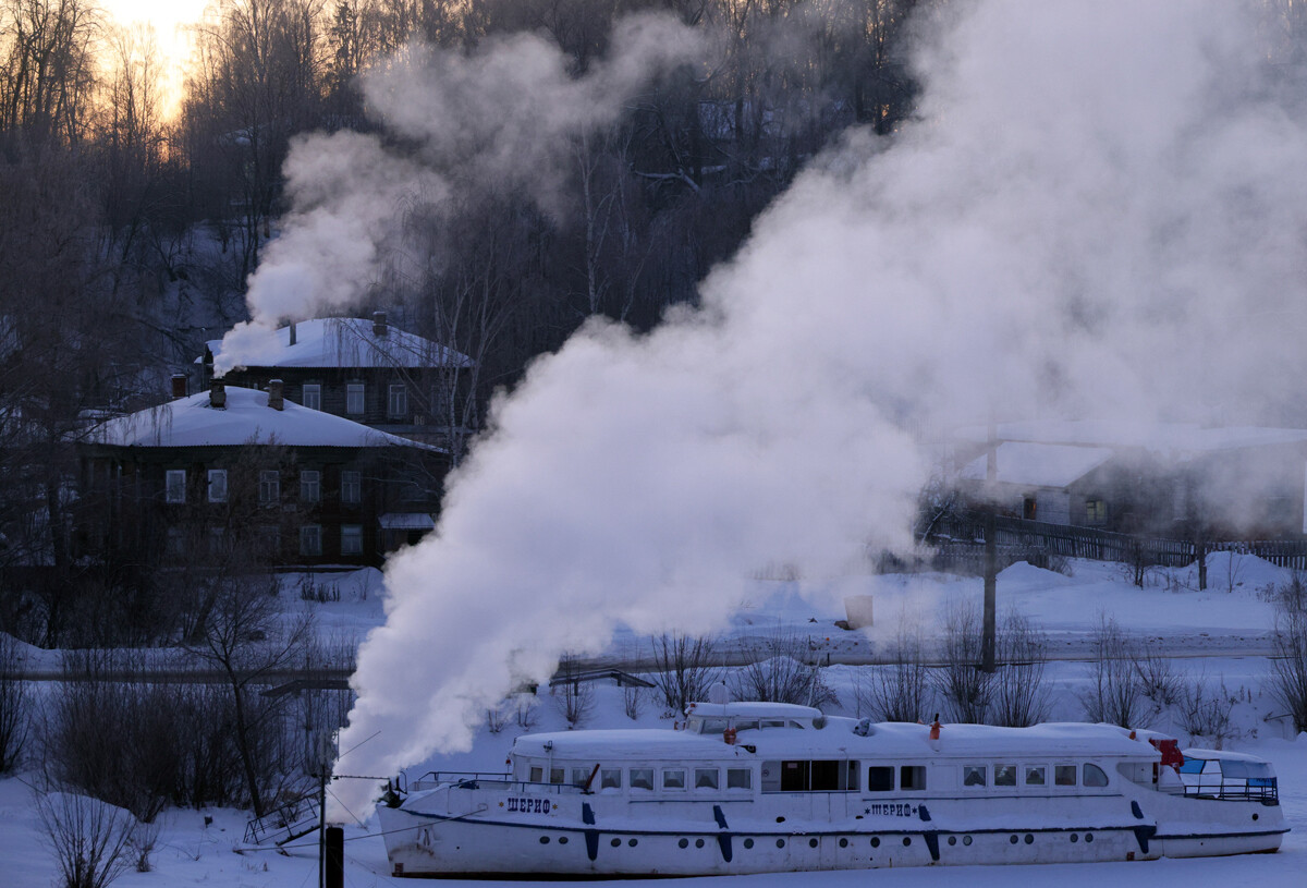 Kineschma, Oblast Iwanowo, -28 °C.