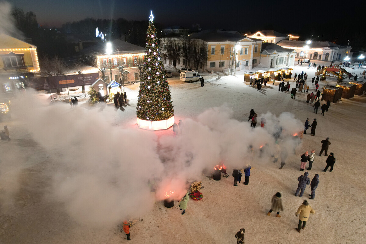 Festival de Natal em Chuia, região de Ivanovo