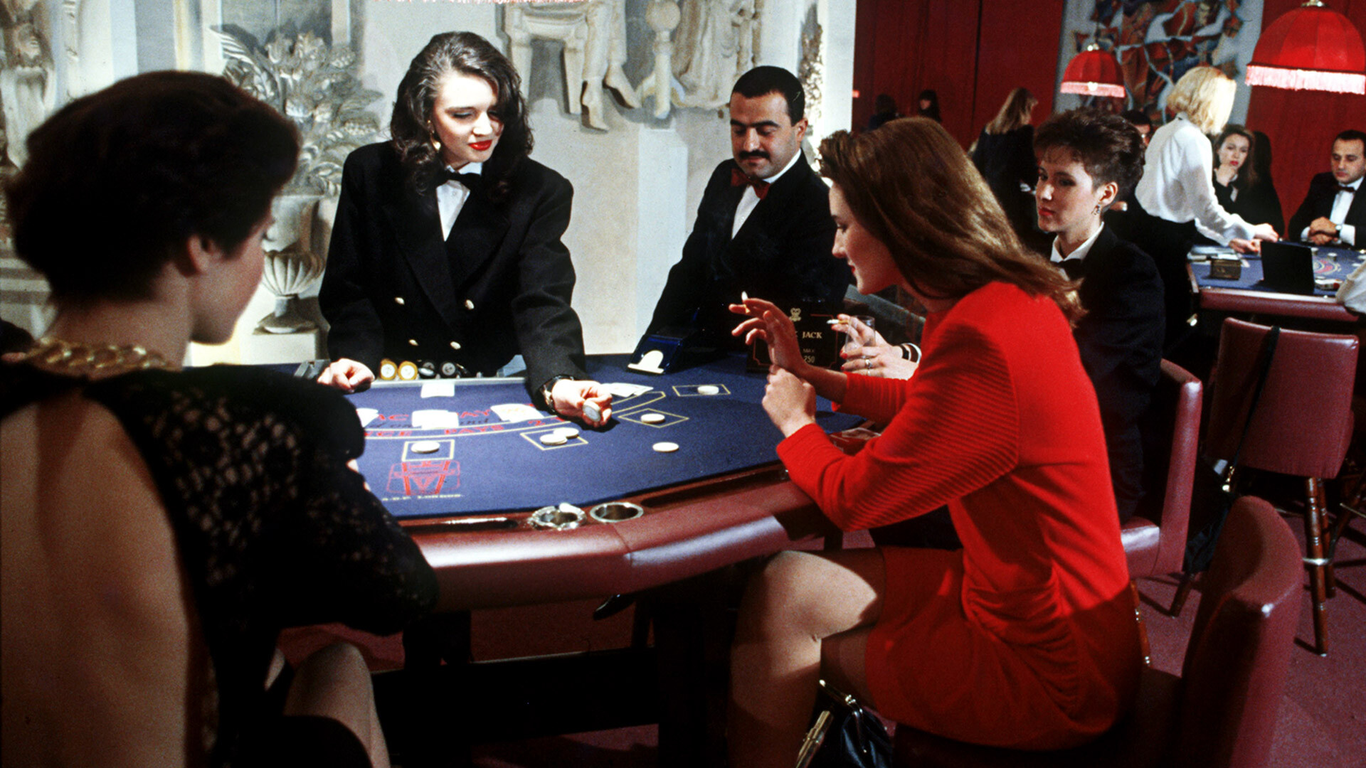 En la mesa de juego de un casino de Moscú.