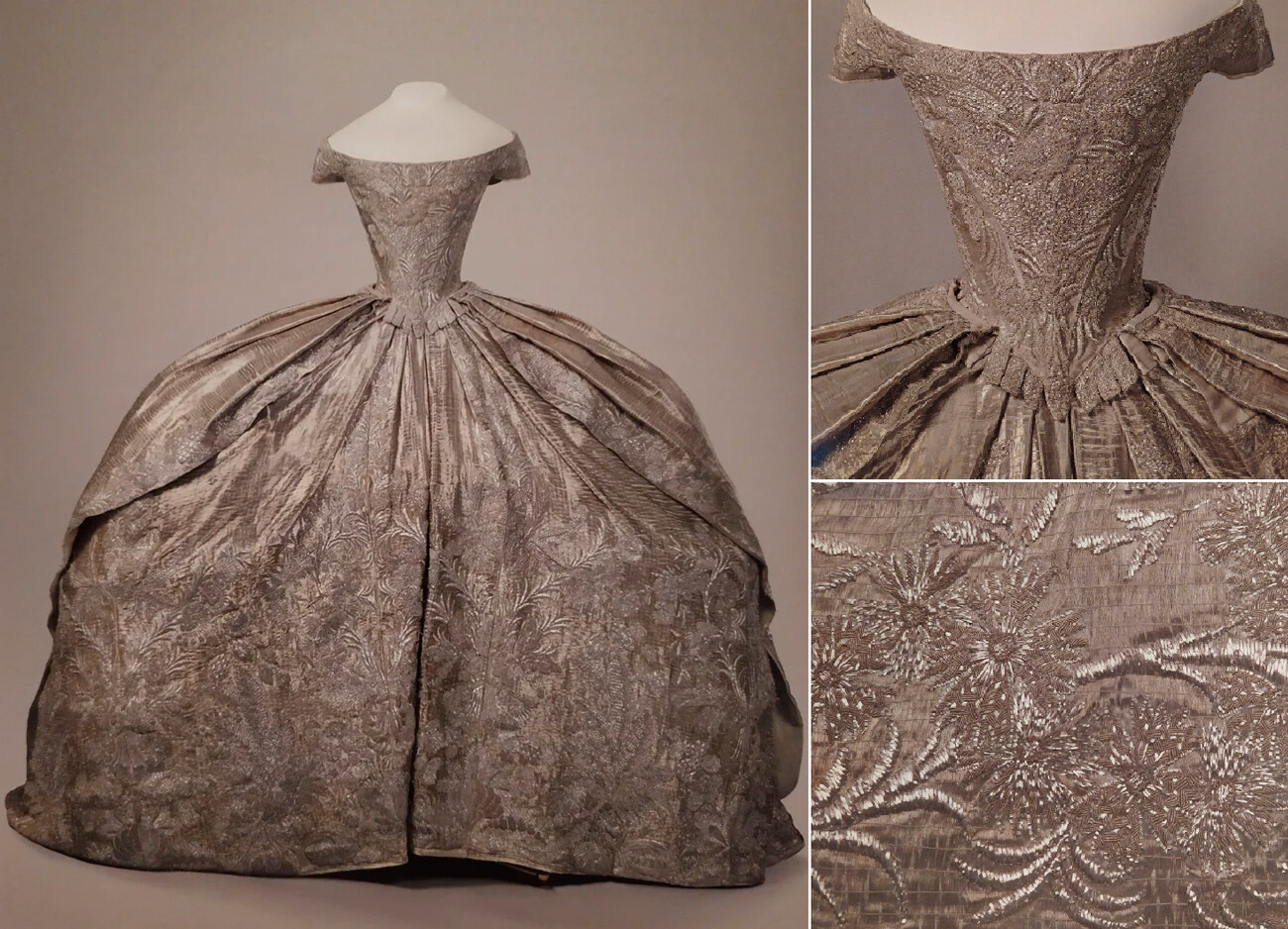 The wedding dress of Ekaterina Alexeevna, future Empress Catherine the Great. Russia, 1745.