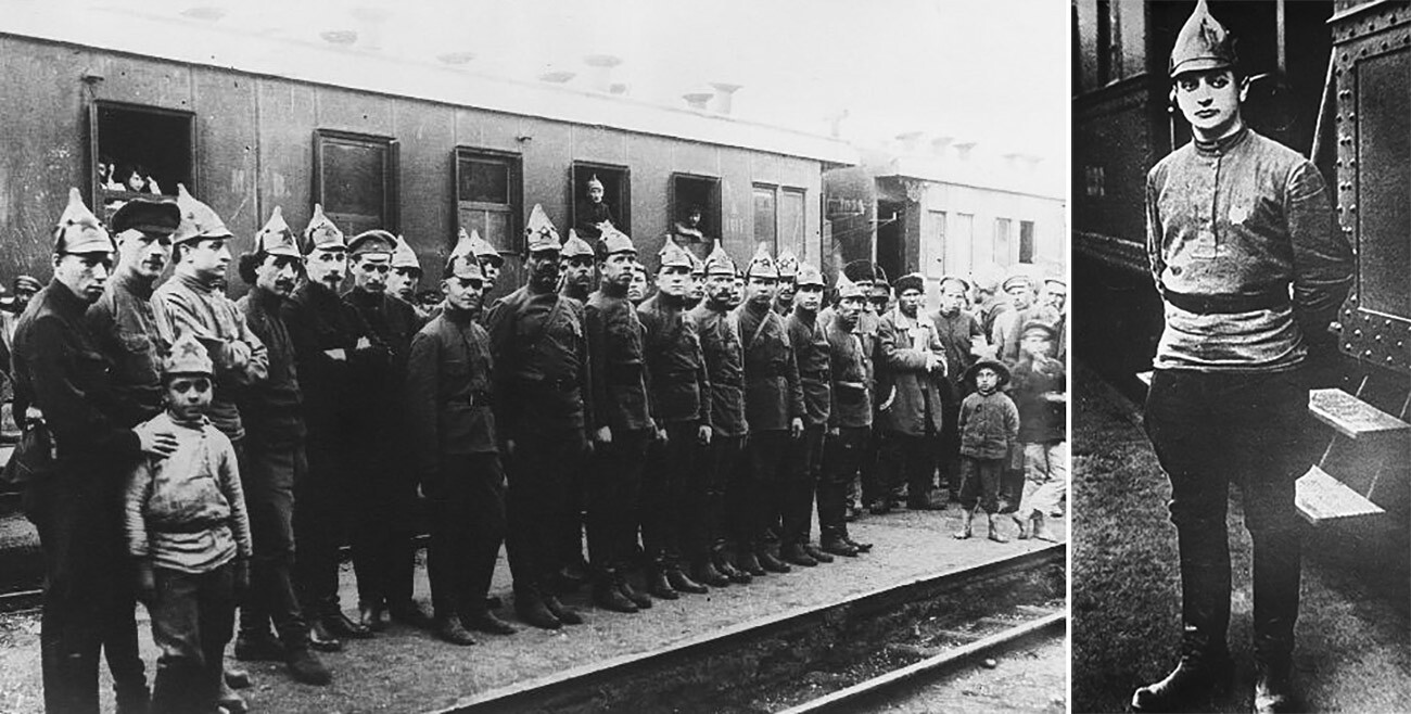 I membri del Consiglio militare rivoluzionario del Fronte del Caucaso Konstantin Avksentievskij, Mikhail Tukhachevskij, Sergo Ordzhonikidze e Ivar Smilga