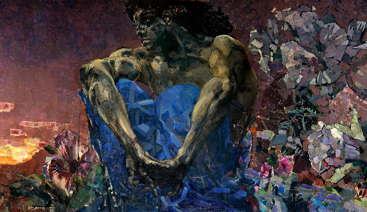 Su periodo moscovita, comenzó en 1890 con el famoso cuadro ‘Demonio sentado’ y terminó con el cuadro ‘Demonio caído’ (1901) y la hospitalización del artista. / ‘Demonio sentado’, 1890