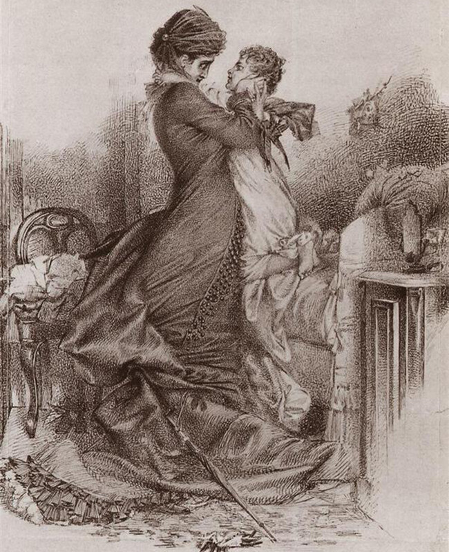 ‘Ana Karenina se encuentra con su hijo’, 1878