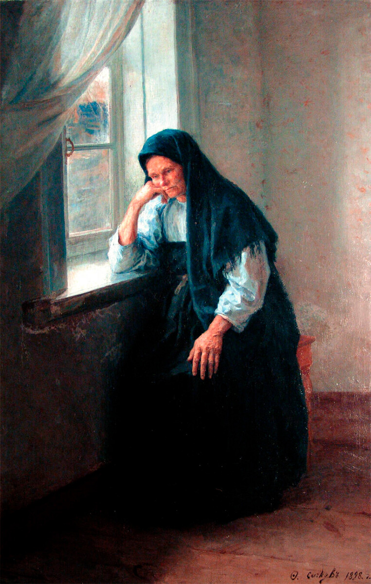 Portret A. I. Sičkove, umetnikove matere, 1898, Sičkov F. V.