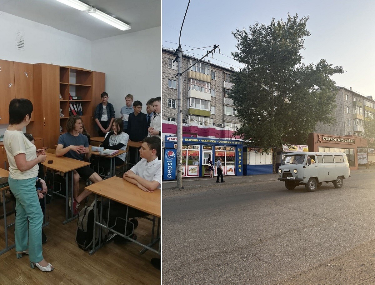La città di Rubtsovsk, nel Territorio dell’Altaj, e l’esperienza in una scuola locale dove Etienne è stato accolto con grande curiosità