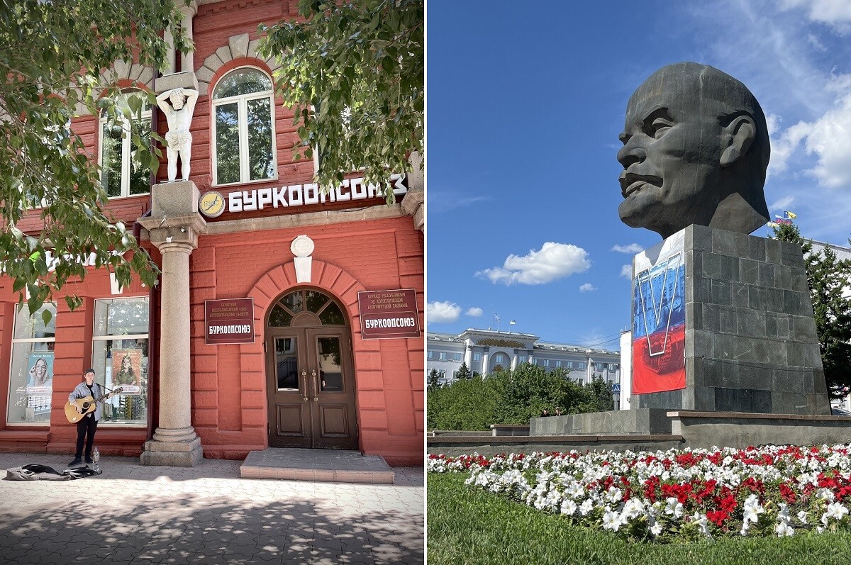 Ulan-Udé, capitale della Repubblica di Buriazia, con la testa di Lenin più grande al mondo