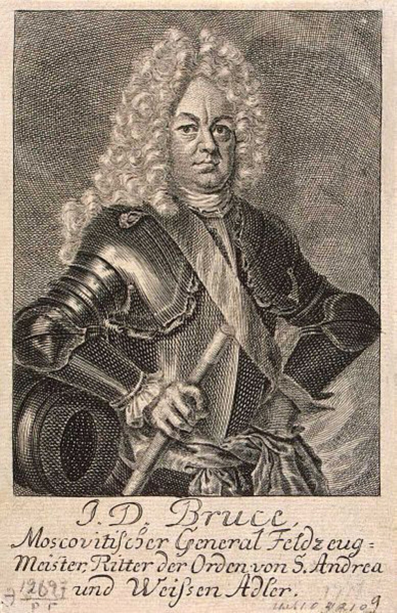 Jacob Bruce (1669-1735), generale ed erudito russo di origini scozzesi, stretto collaboratore di Pietro il Grande
