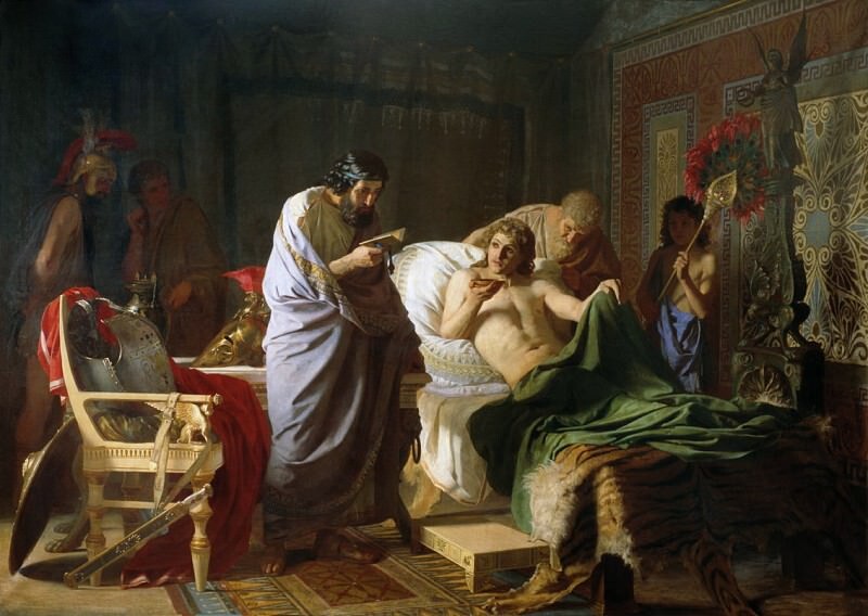 Henryk Siemiradzki. Alexander the Great Places His Trust in Doctor Philip, 1870