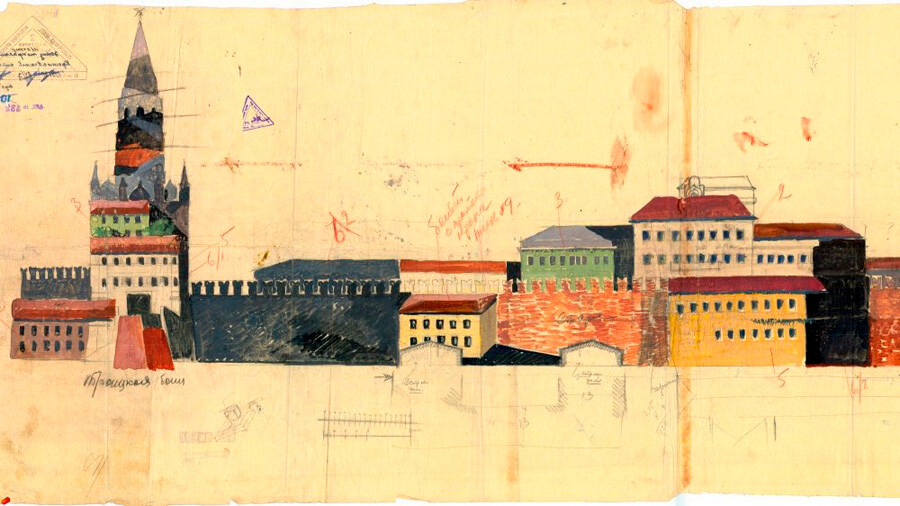 The project of the deception of the Kremlin buildings by Boris Iofan