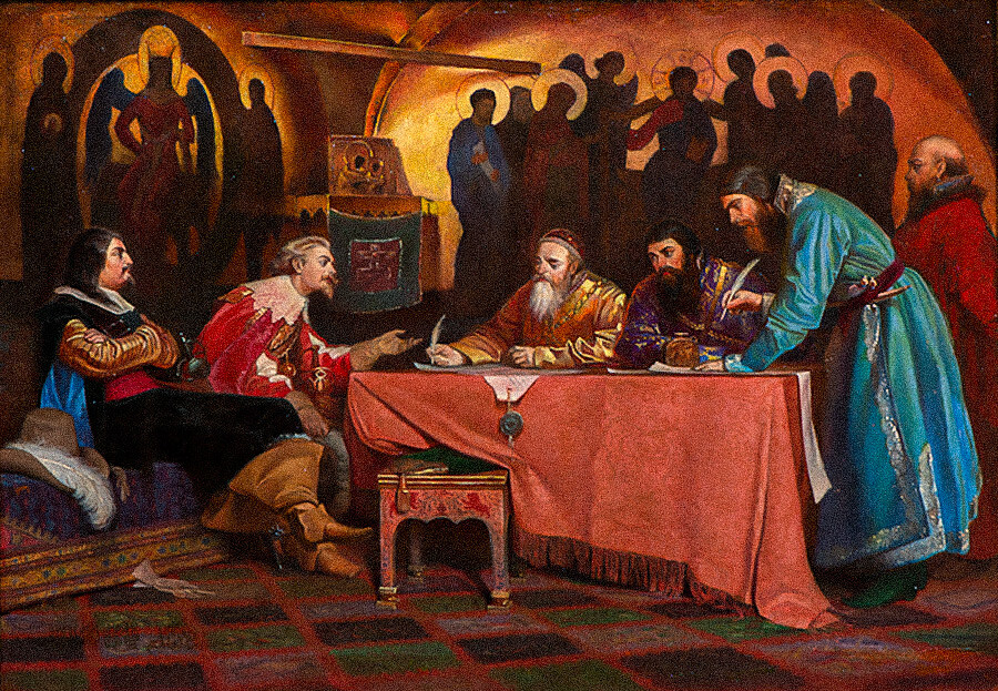 „Страни амбасадори у Посољском приказу“, В.Г. Шварц, 1867. 