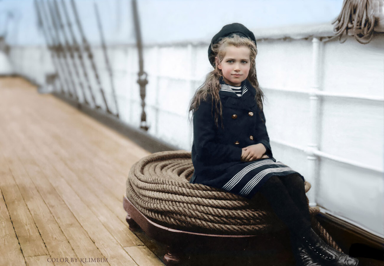 Maria on board the imperial yacht 'The Standart'